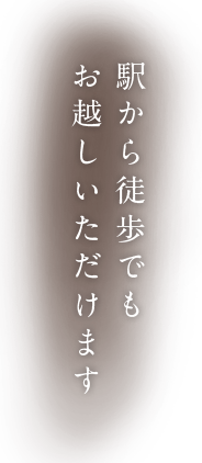 駅から徒歩でも